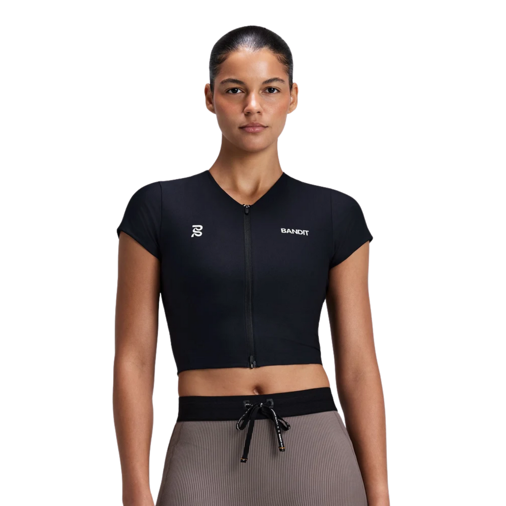 Bandit Running Women's Adapto™ 2-Way Zip Race Top - Black