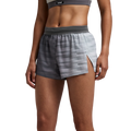 Bandit Running Women's CoolGrid™ 3" Split Shorts - Uneven Gradient - Plaster/Slate
