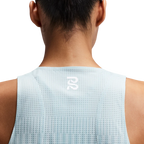 Bandit Running Women's GeoMesh™ Lightweight Race Singlet - Growing Grid/Lagoon Mist
