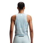 Bandit Running Women's GeoMesh™ Lightweight Race Singlet - Growing Grid/Lagoon Mist