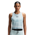 Bandit Running Women's GeoMesh™ Lightweight Race Singlet - Growing Grid/Lagoon Mist