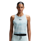 Bandit Running Women's GeoMesh™ Lightweight Race Singlet - Growing Grid/Lagoon Mist