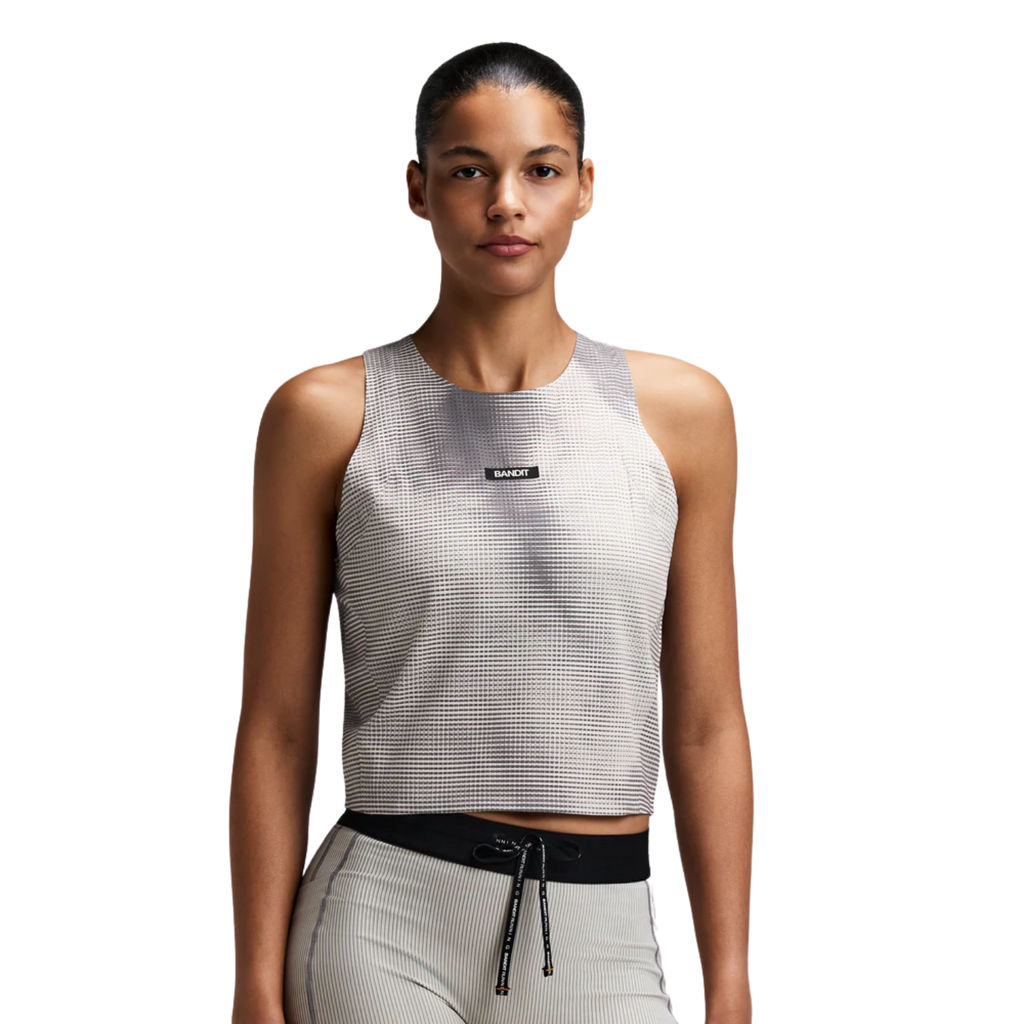 Bandit Running Women's GeoMesh™ Lightweight Race Singlet - Slate/Plaster
