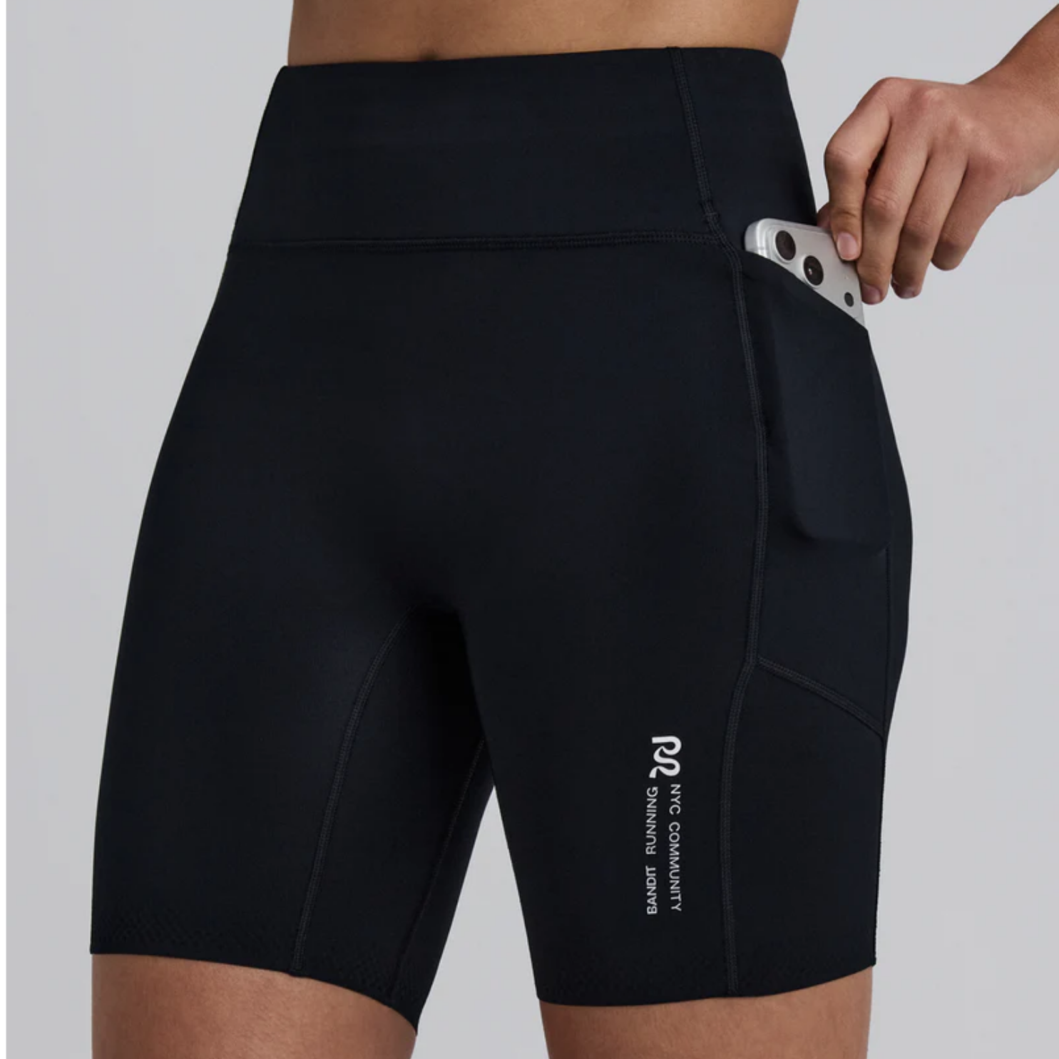 Bandit Running Women's Stamina-V™ High Waist 7" Compression Short - Black