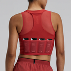 Bandit Running Women's Stamina-V™ Lyra Race Crop - Rusted Apricot