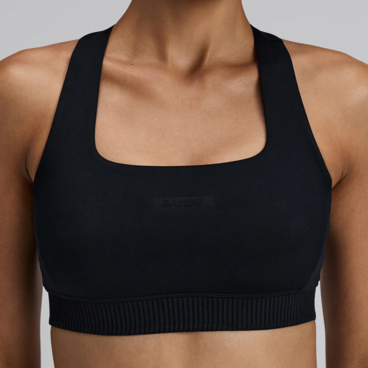 Bandit Running Women's Stamina-V™ Square Neck Run Bra - Black