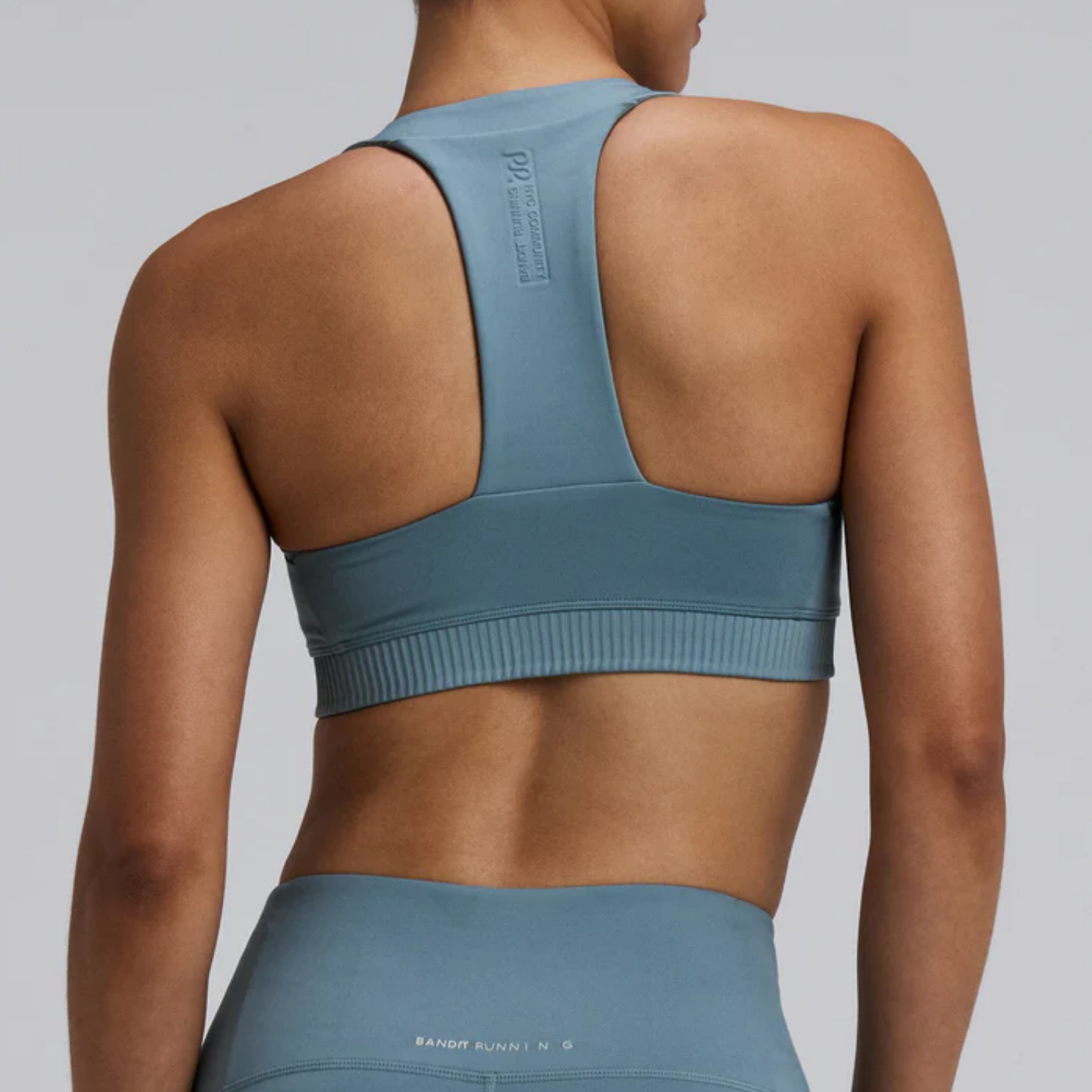 Bandit Running Women's Stamina-V™ Square Neck Run Bra - Tranquil Blue