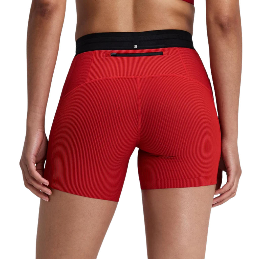 Bandit Running Women's Striped Cadence™ 5" Compression Shorts - Oxide Red/Signal Red