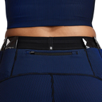 Bandit Running Women's Striped Cadence™ 5" Compression Shorts - Black/Bauhaus Blue