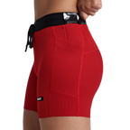 Bandit Running Women's Striped Cadence™ 5" Compression Shorts - Oxide Red/Signal Red