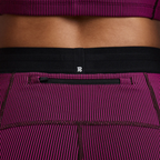 Bandit Running Women's Striped Cadence™ 5" Compression Shorts - Espresso/Azalea