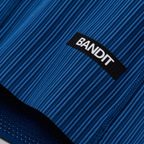 Bandit Running Women's Striped Cadence™ 5" Compression Shorts - Ink Blue/Aegean