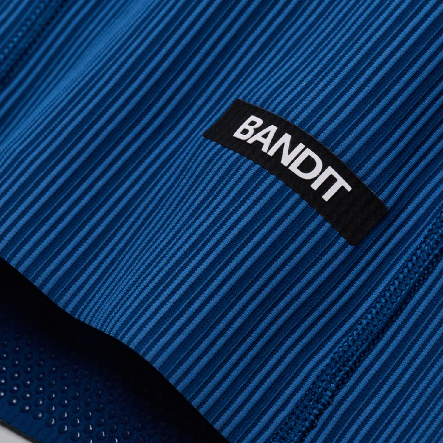 Bandit Running Women's Striped Cadence™ 5" Compression Shorts - Ink Blue/Aegean