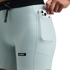Bandit Running Women's Striped Cadence™ 5" Compression Shorts - Mist/Lagoon