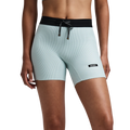 Bandit Running Women's Striped Cadence™ 5" Compression Shorts - Mist/Lagoon