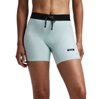 Bandit Running Women's Striped Cadence™ 5" Compression Shorts - Mist/Lagoon