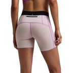 Bandit Running Women's Striped Cadence™ 5" Compression Shorts - Plaster/Orchid