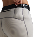 Bandit Running Women's Striped Cadence™ 5" Compression Shorts - Plaster/Slate