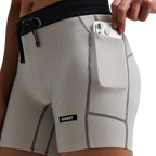 Bandit Running Women's Striped Cadence™ 5" Compression Shorts - Plaster/Slate