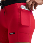 Bandit Running Women's Striped Cadence™ 5" Compression Shorts - Poppy/Azalea