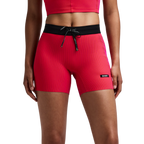 Bandit Running Women's Striped Cadence™ 5" Compression Shorts - Poppy/Azalea