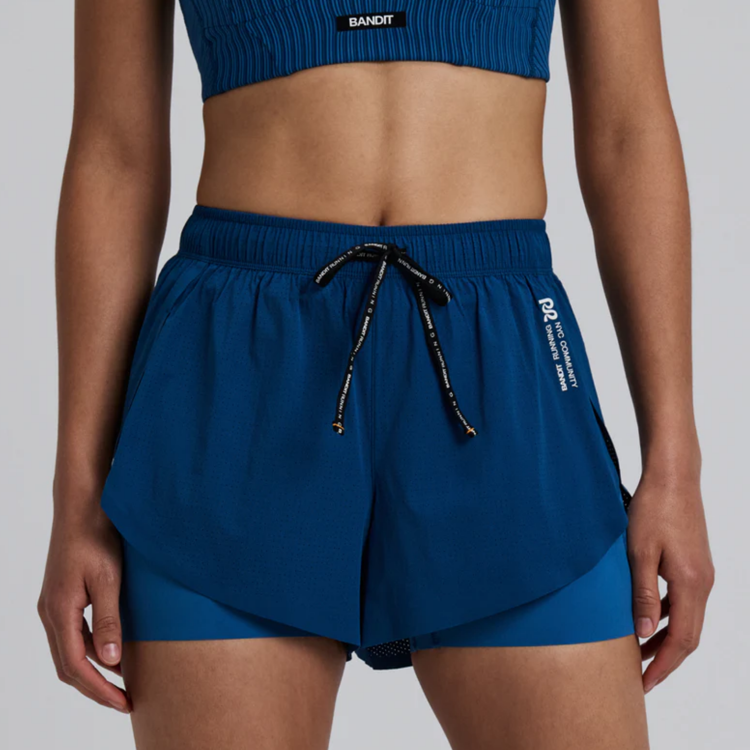 Bandit Running Women's Vento™ 2-in-1 Run Short - Ink Blue/Aegean