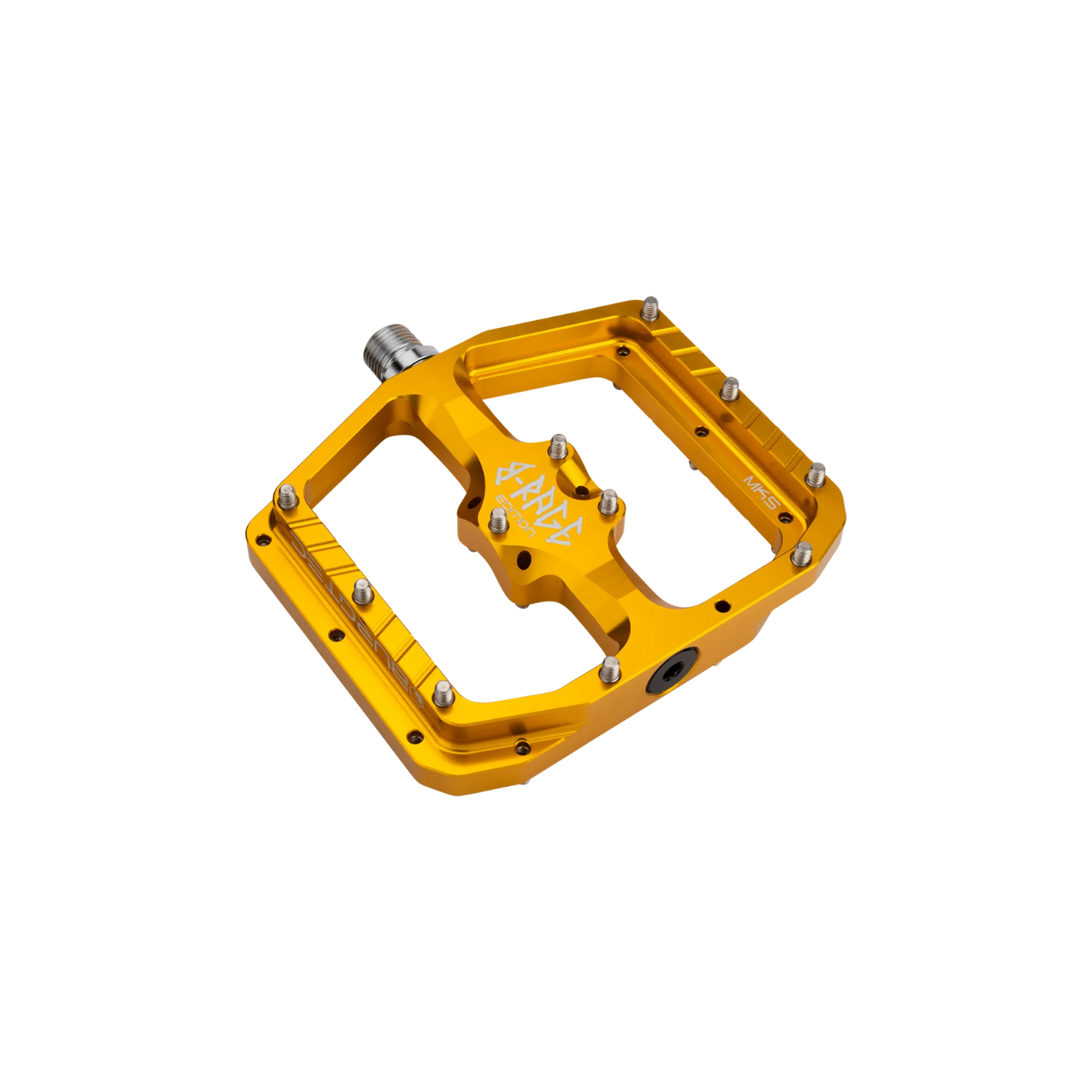 Burgtec Penthouse Flat MK5 B-Rage Edition Pedals - Burgtec Bullion Gold