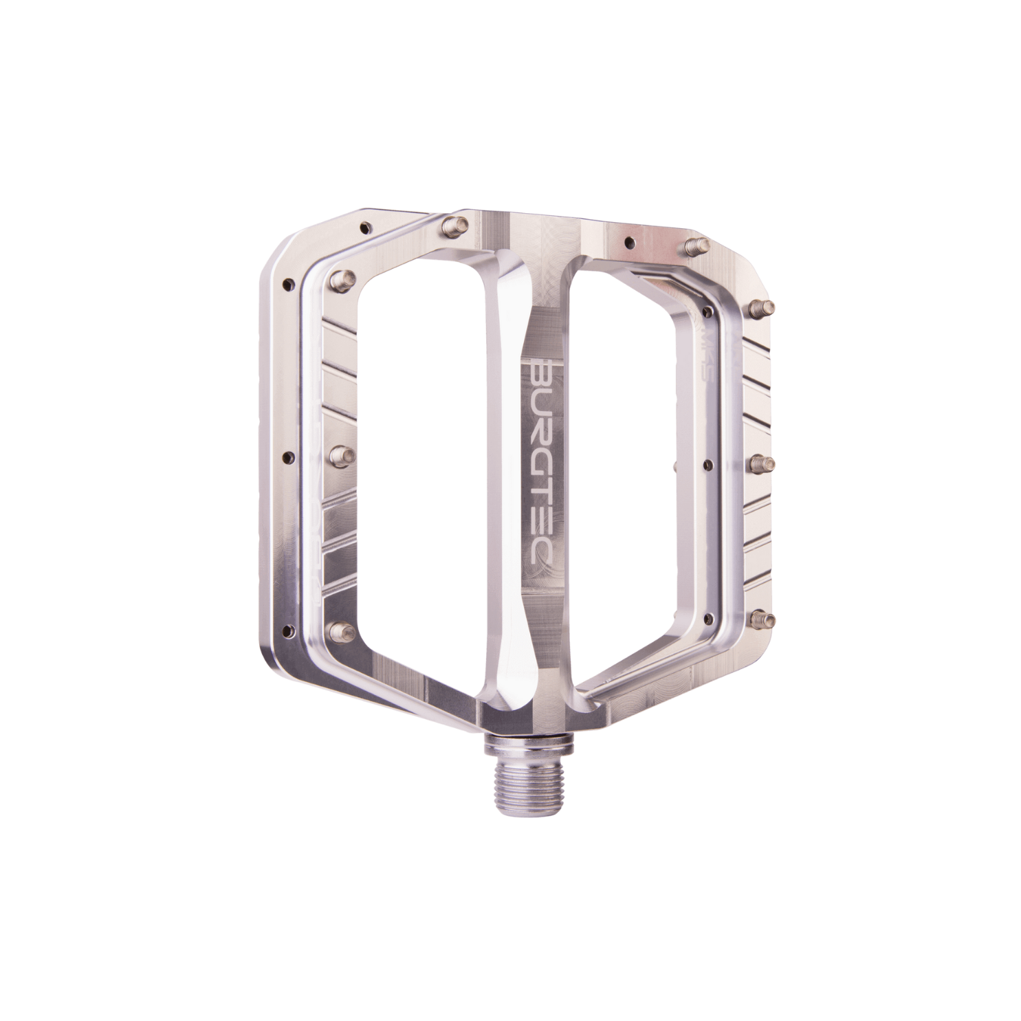 Burgtec Penthouse Flat MK5 Pedals - Rhodium Silver
