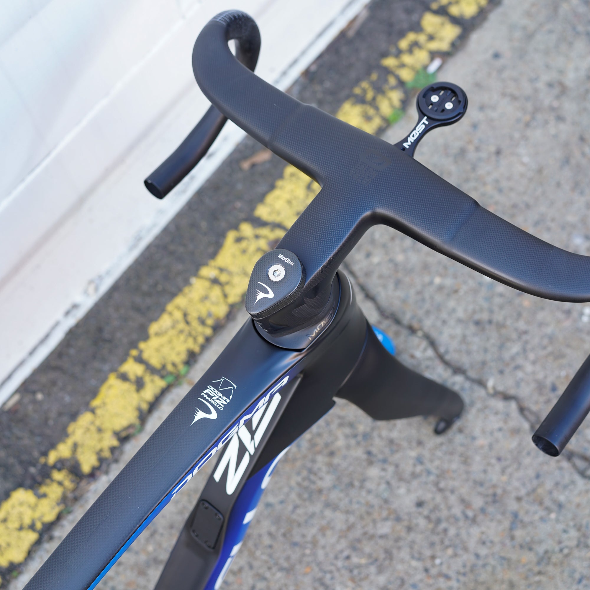 Preloved / Dogma F12 Frameset + Most Talon ultra Integrated Handlebar - Galaxy Blue 47