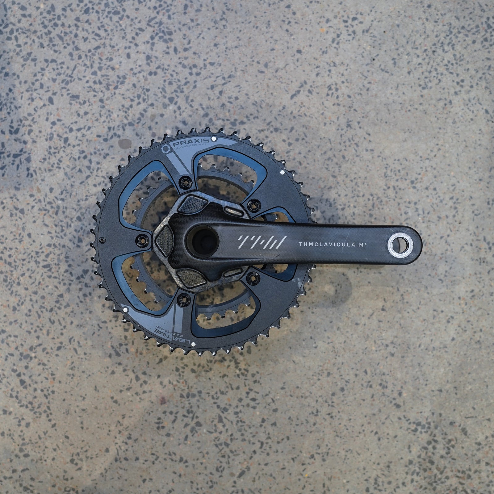 Preloved / THM M3 Carbon Crankset + Praxis Chainrings