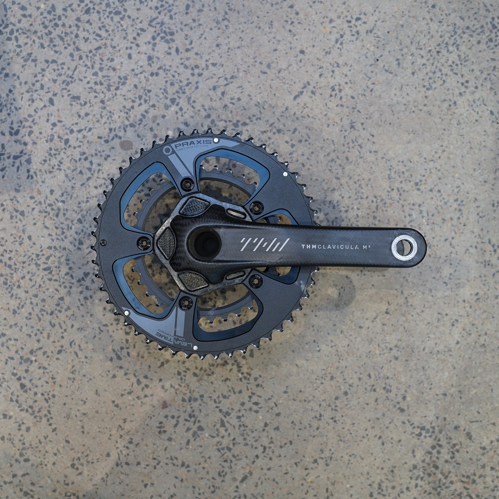 Preloved / THM M3 Carbon Crankset + Praxis Chainrings