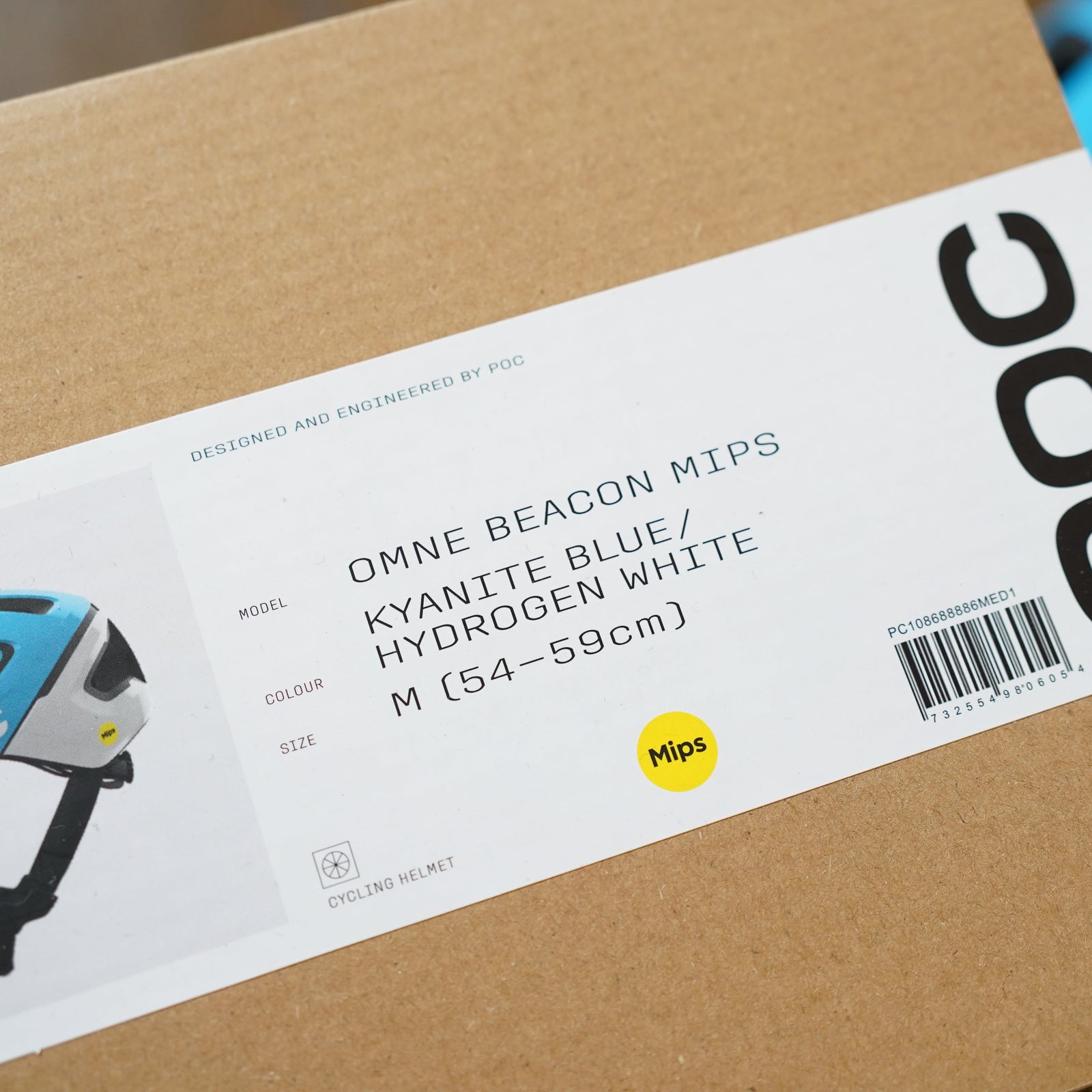 Preloved / POC Omne Beacon MIPS Helmet - Kyanite Blue / Hydrogen White