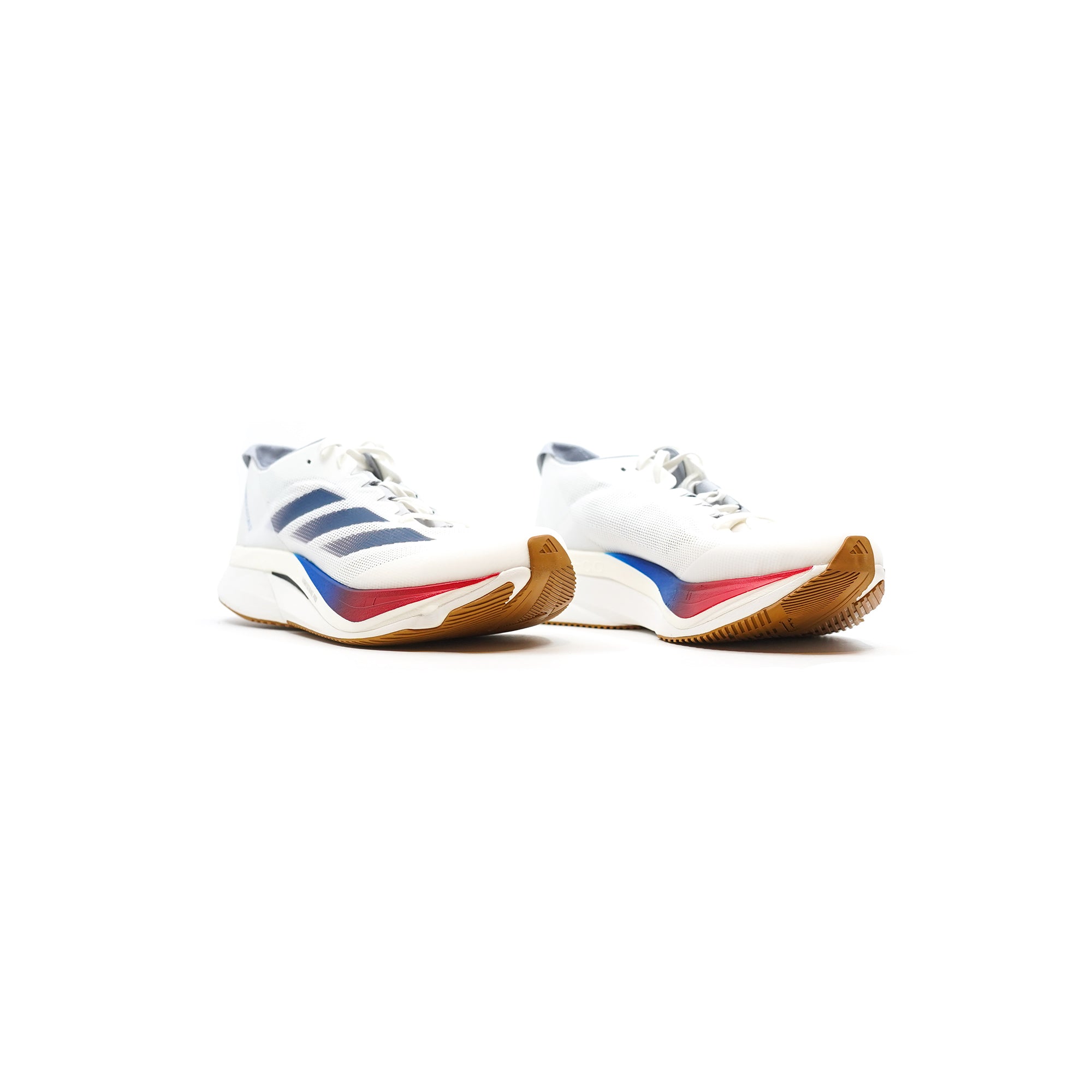 Adidas Adizero Boston 12 - Core White/Dark Blue/Pure Ruby