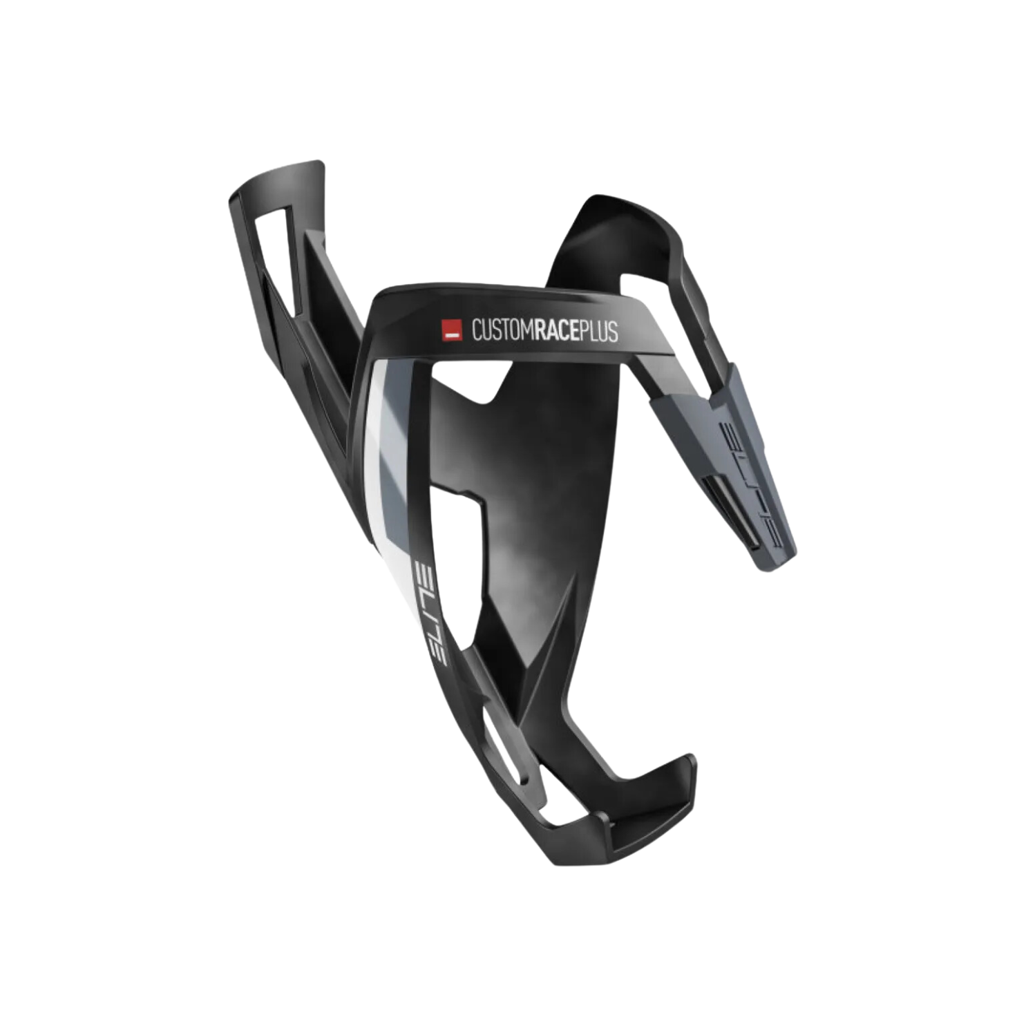 Elite Bottle Cage Custom Race Plus - Black/Glossy White