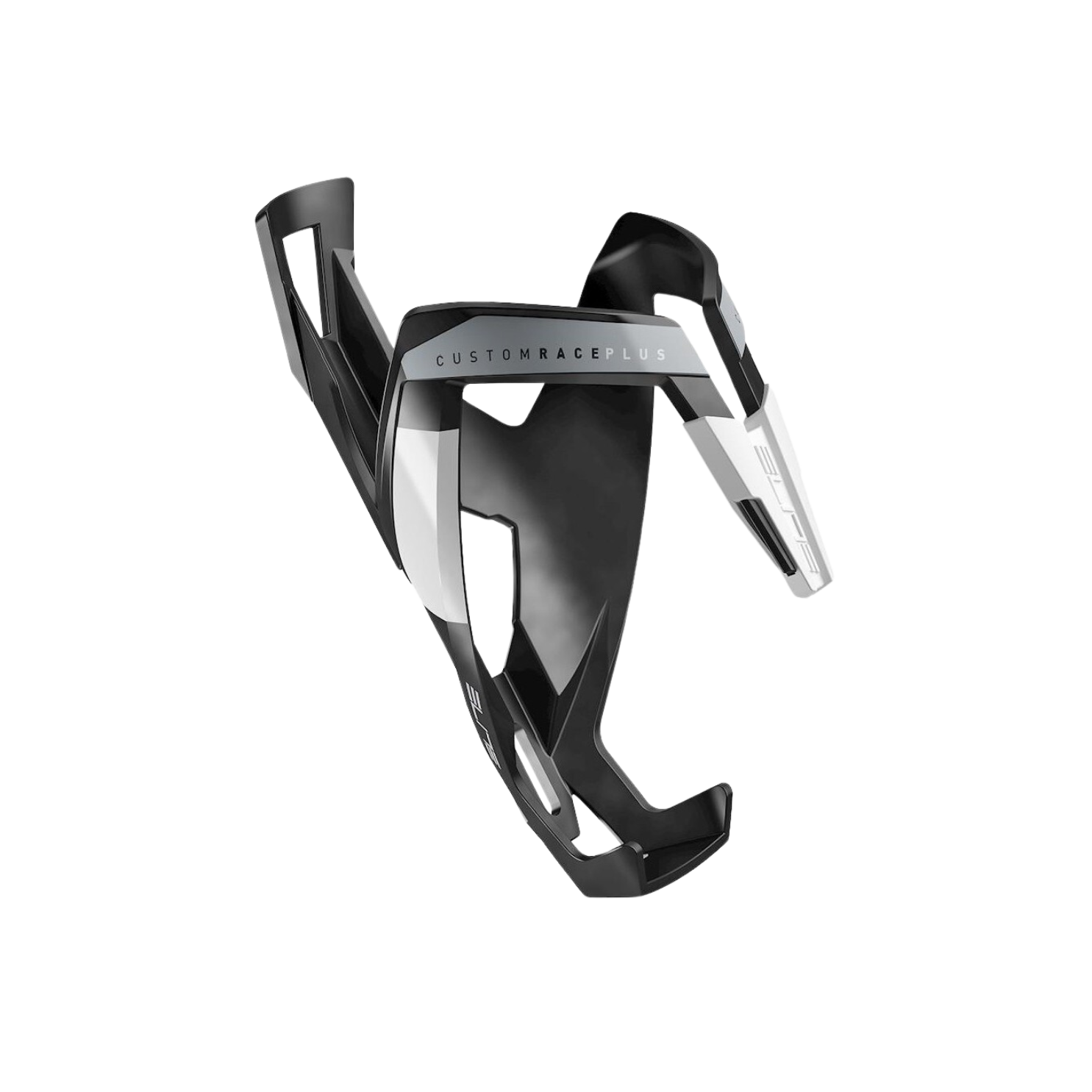 Elite Bottle Cage Custom Race Plus - Black/Matte White