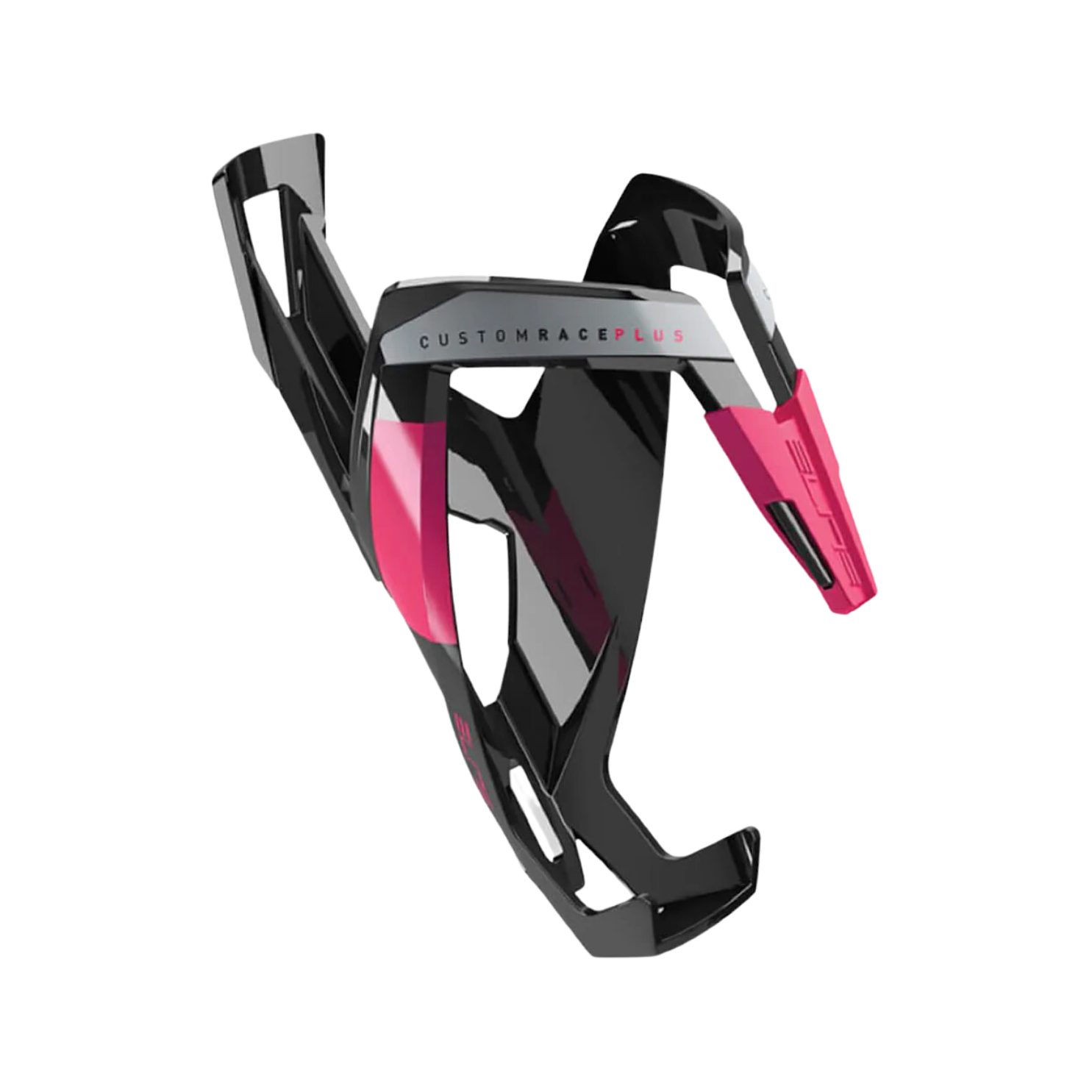 Elite Bottle Cage Custom Race Plus - Gloss Black/Pink