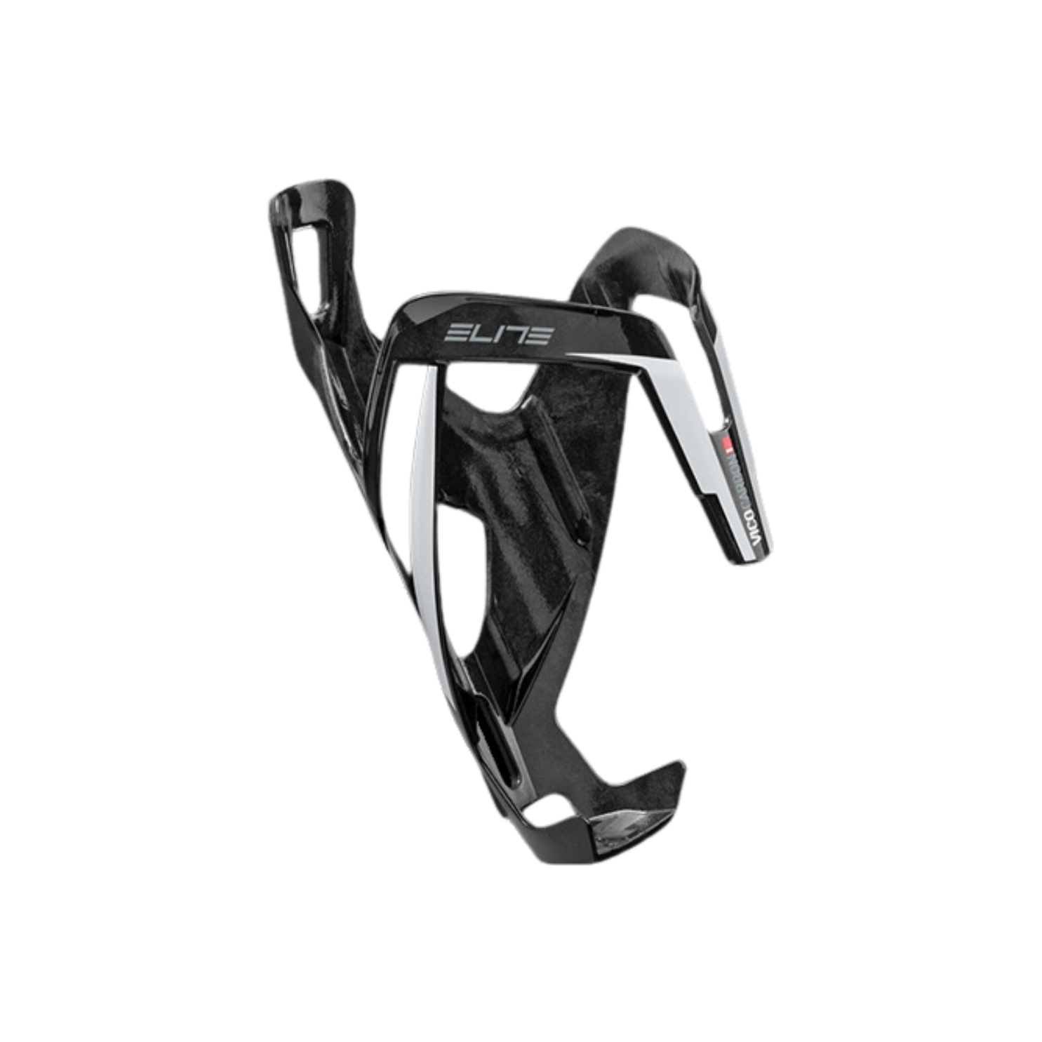 Elite Bottle Cage Vico Carbon - Gloss Black/White