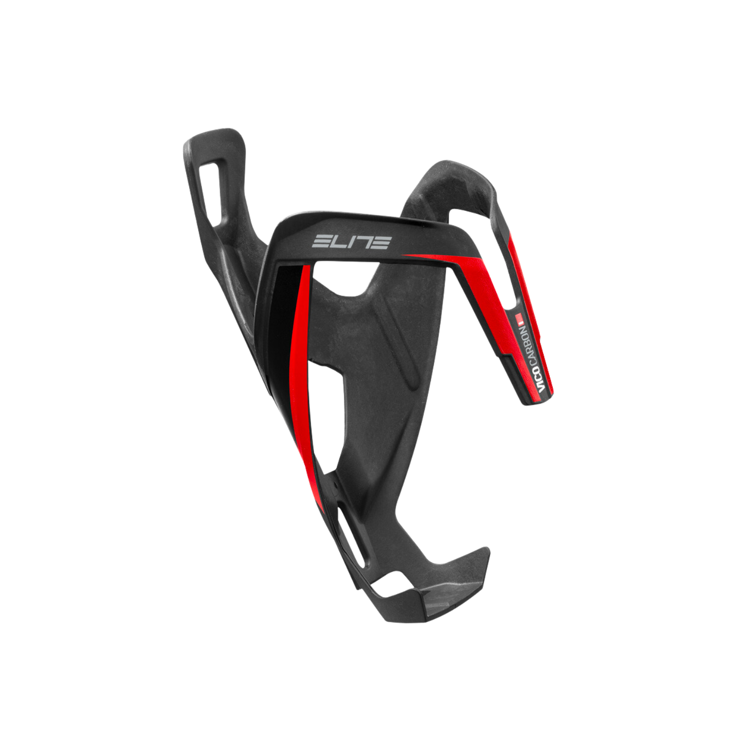Elite Bottle Cage Vico Carbon - Matte Black/Red