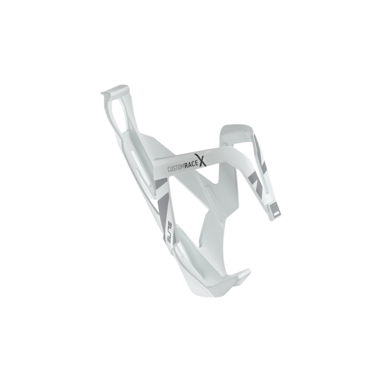 Elite Custom Race X Bottle Cage - White Glossy/Grey Graphic