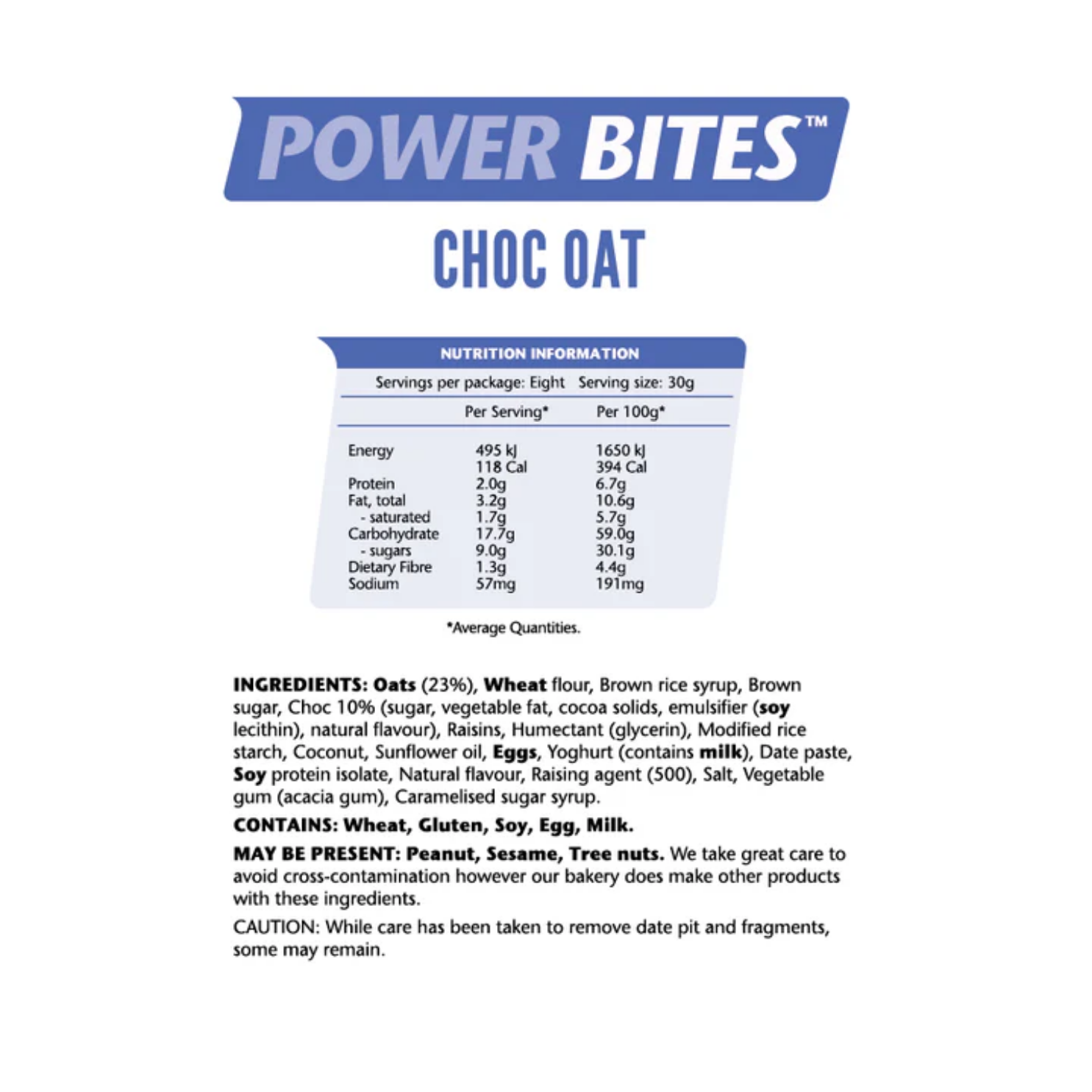 Em's Power Cookies Power Bites - Chocolate Oat