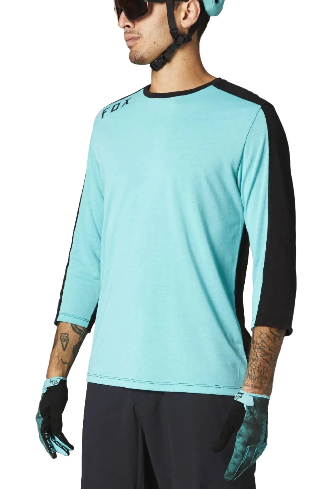 Fox RANGER DR 3/4 JERSEY - Teal Right Facing Front