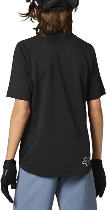 Fox YOUTH DEFEND SS JERSEY - Black BACK FACING LEFT