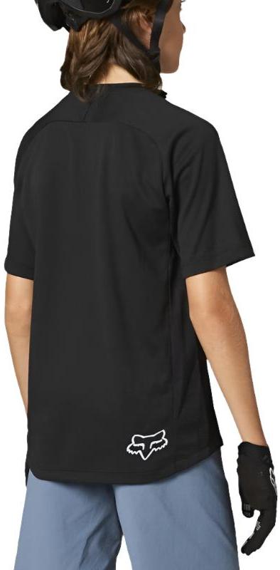 Fox YOUTH DEFEND SS JERSEY - Black BACK FACING RIGHT