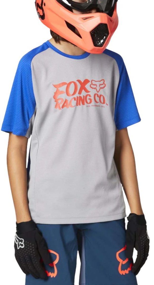 Fox YOUTH DEFEND SS JERSEY - Steel Grey front