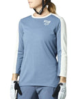 Fox W RANGER DR 3/4 JERSEY - Matte Blue Right Front Facing with Model