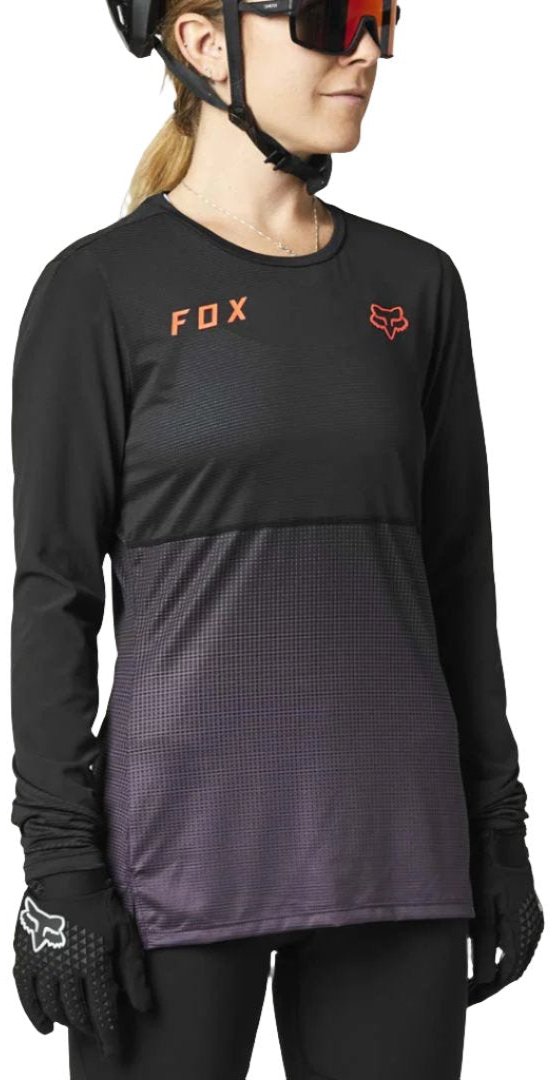 Fox WOMENS FLEXAIR LS JERSEY - Black Side Front