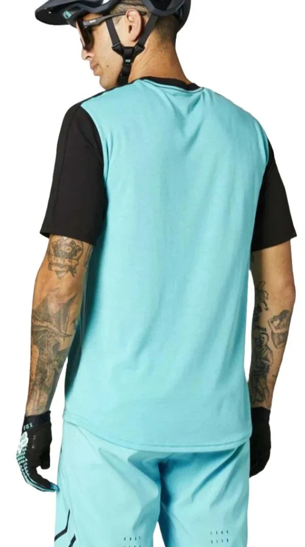 Fox RANGER DR SS JERSEY PARK - Teal Back Facing Model