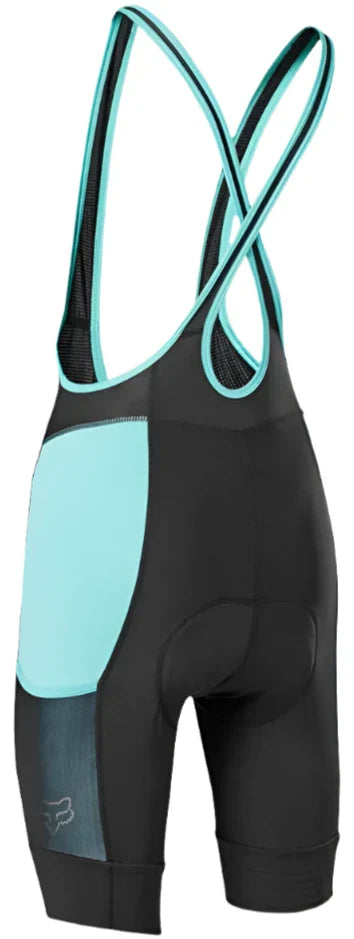 Fox WOMENS Flexair Bib Short - Teal BACK