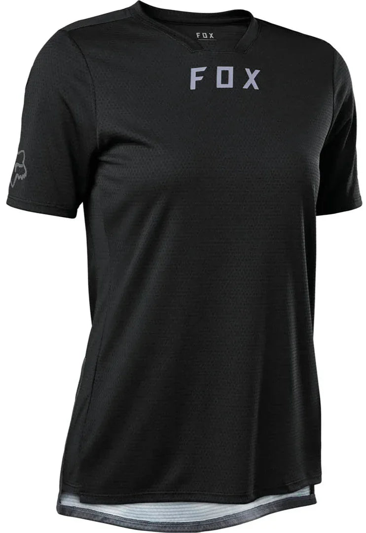 FOX W DEFEND SS JERSEY - BLACK FRONT