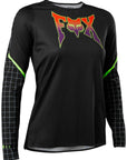 Fox WOMENS FLEXAIR LS JERSEY CELZ - Black Front